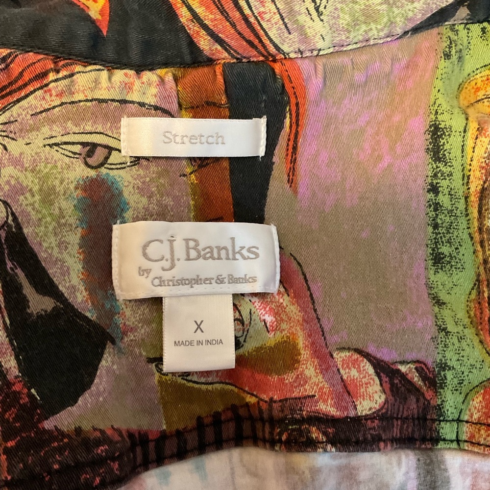 CJ Banks Women’s Jacket abstract Picasso art unusual - Picture 6 of 8